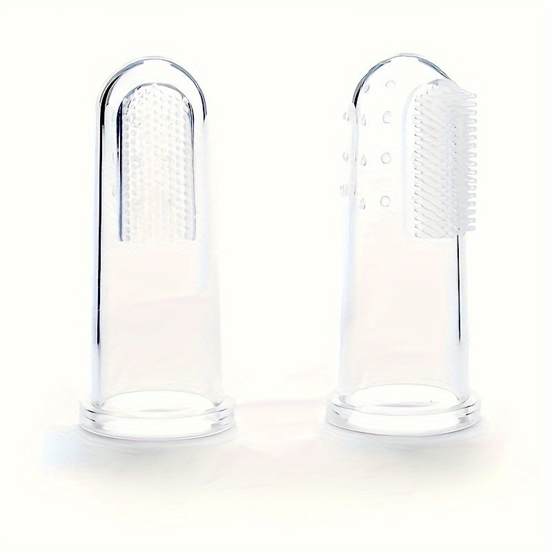 5-Piece Silicone Finger Toothbrushes For Dogs & Cats - Gentle Nylon Bristles, Eco-Friendly Pet Dental Care