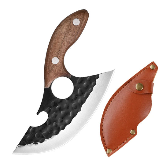 Utility Knife Cleaver Meat Fruit Vegetables Boning Knife Wood Handle Can Open Bottle Barbecue Kitchen Knives Chef Cooking Tools