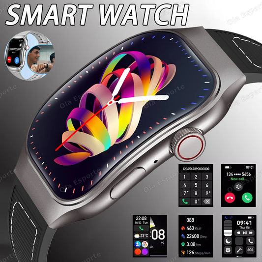 New Bluetooth Call Smart Watch Men 2.01” HD Curved Screen Sports Watches ECG+PPG Health Monitor Smartwatch For Android IOS 2025