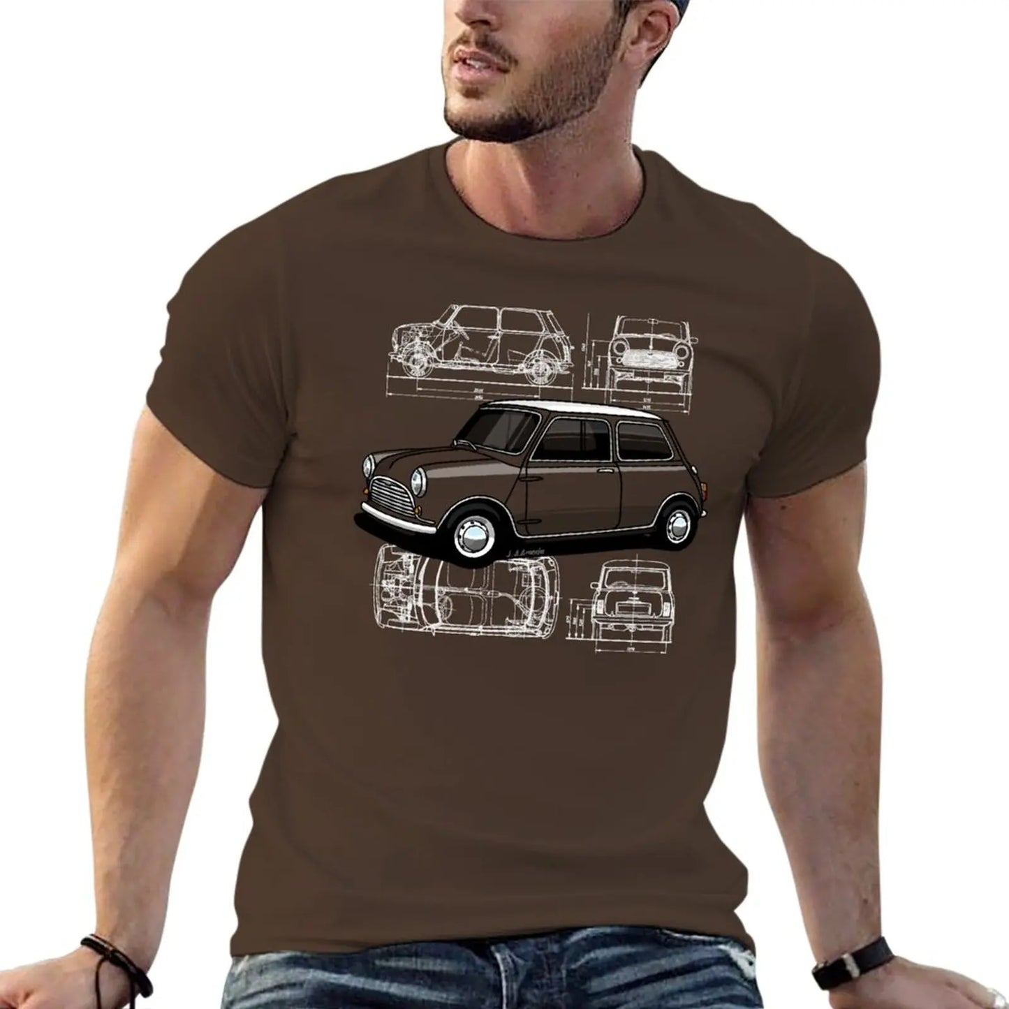 Copia de My drawing of the first utility vehicle to win the Monte Carlo Rally T-Shirt tops plus size tops men t shirts