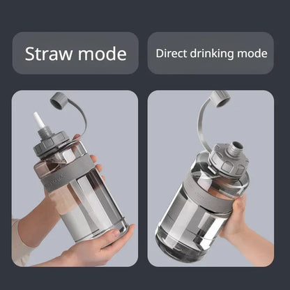 2 Liter Big Water Bottle With Straw 2L/1.5L/1L Large Capacity School Gym Sports Drinking Bottles Fitness botella de agua 물병