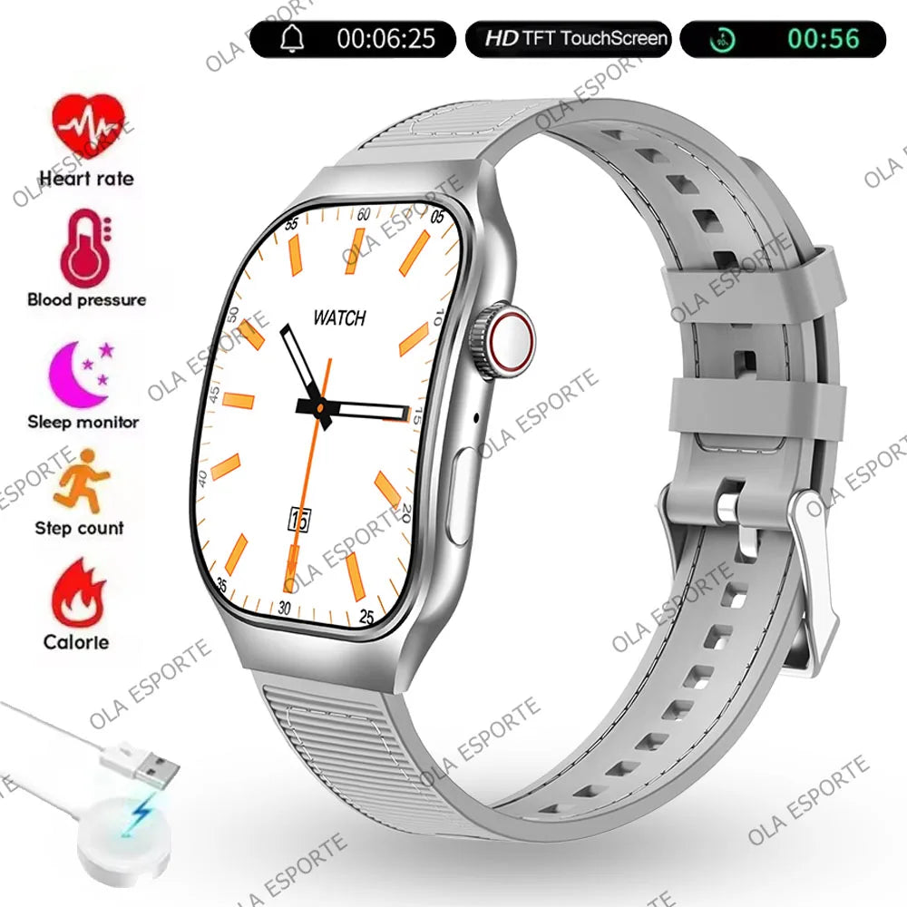 New Bluetooth Call Smart Watch Men 2.01” HD Curved Screen Sports Watches ECG+PPG Health Monitor Smartwatch For Android IOS 2025