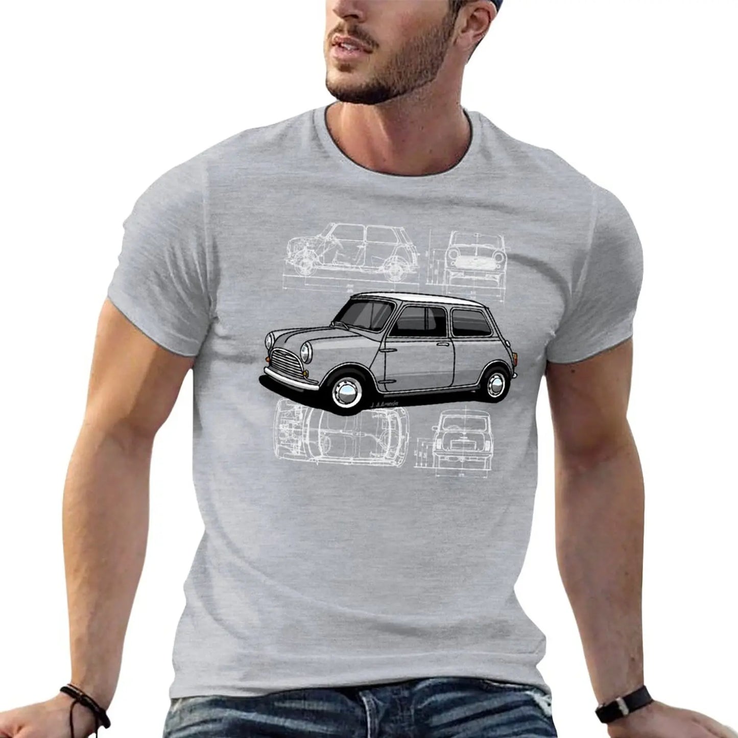 Copia de My drawing of the first utility vehicle to win the Monte Carlo Rally T-Shirt tops plus size tops men t shirts
