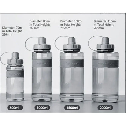 2 Liter Big Water Bottle With Straw 2L/1.5L/1L Large Capacity School Gym Sports Drinking Bottles Fitness botella de agua 물병