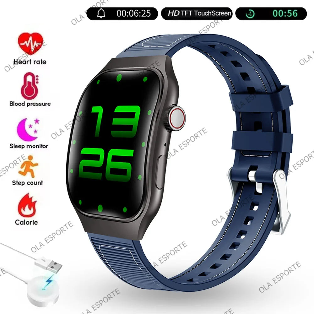 New Bluetooth Call Smart Watch Men 2.01” HD Curved Screen Sports Watches ECG+PPG Health Monitor Smartwatch For Android IOS 2025