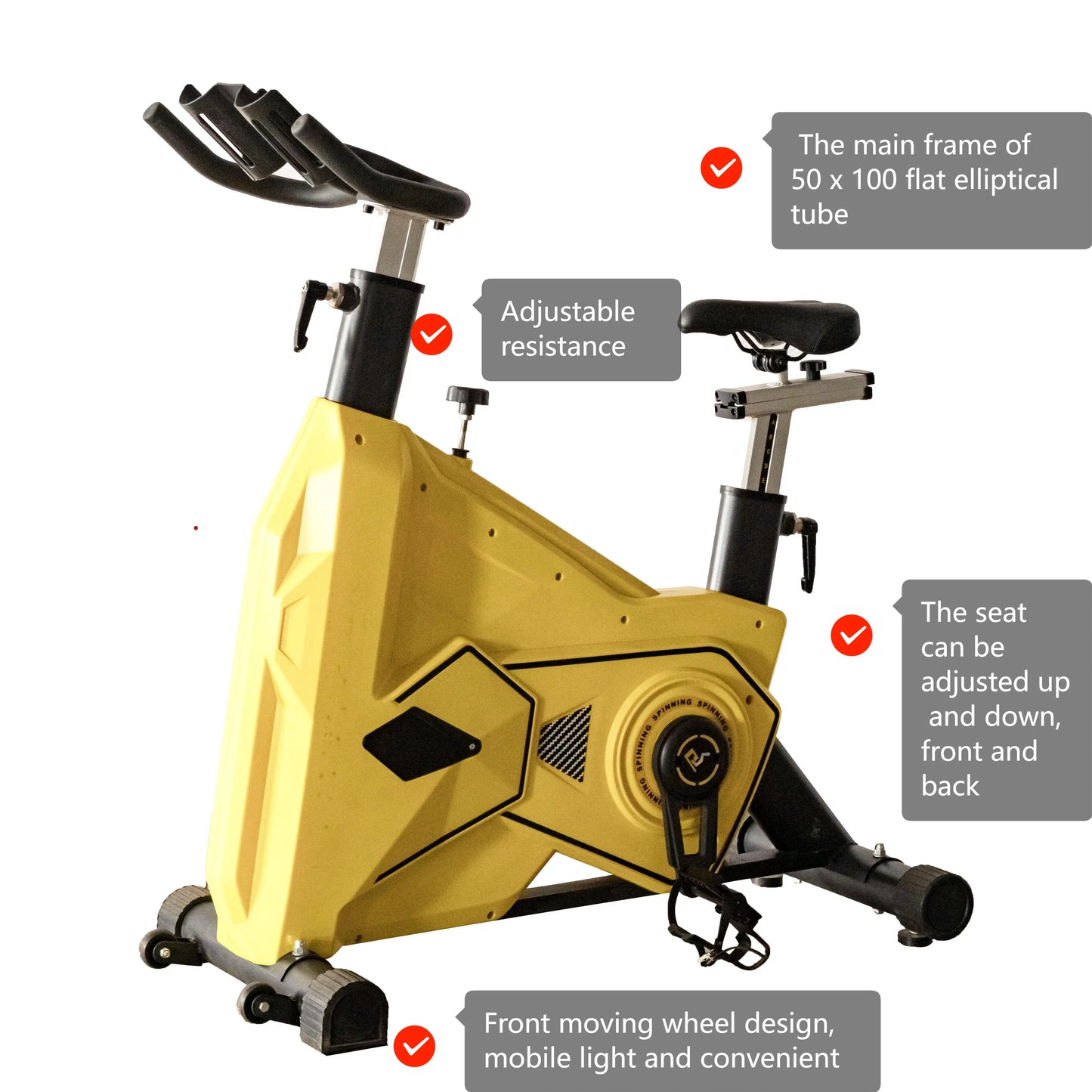 Fitness Commercial Fitness Equipment Manufacturer Custom LOGO&Color Spinning Bike For Gym