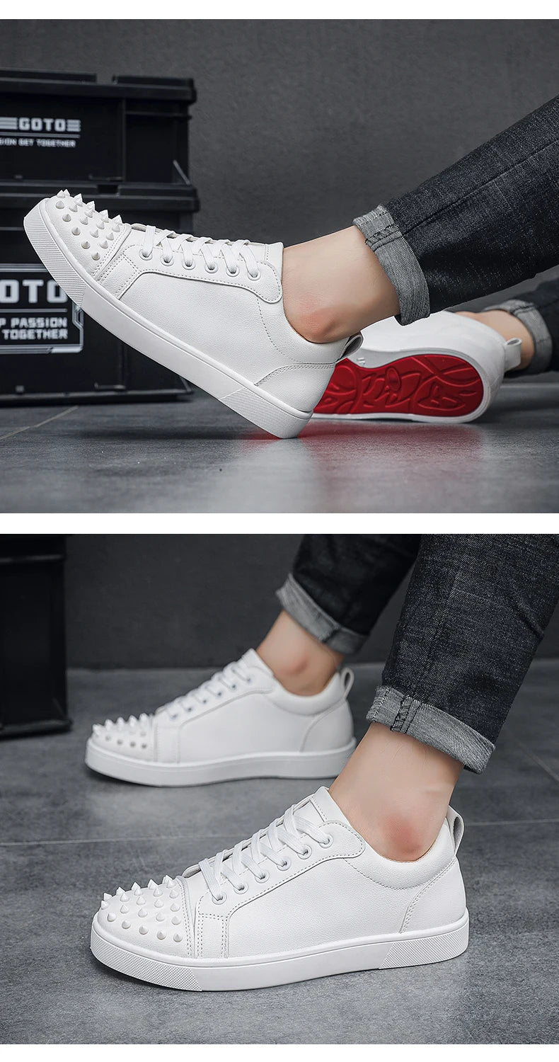 Comfortable Breathable Studded Sneakers for Men Women Casual Sports Shoes Fashion Lightweight Walking Shoes