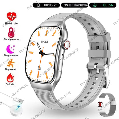 New Bluetooth Call Smart Watch Men 2.01” HD Curved Screen Sports Watches ECG+PPG Health Monitor Smartwatch For Android IOS 2025