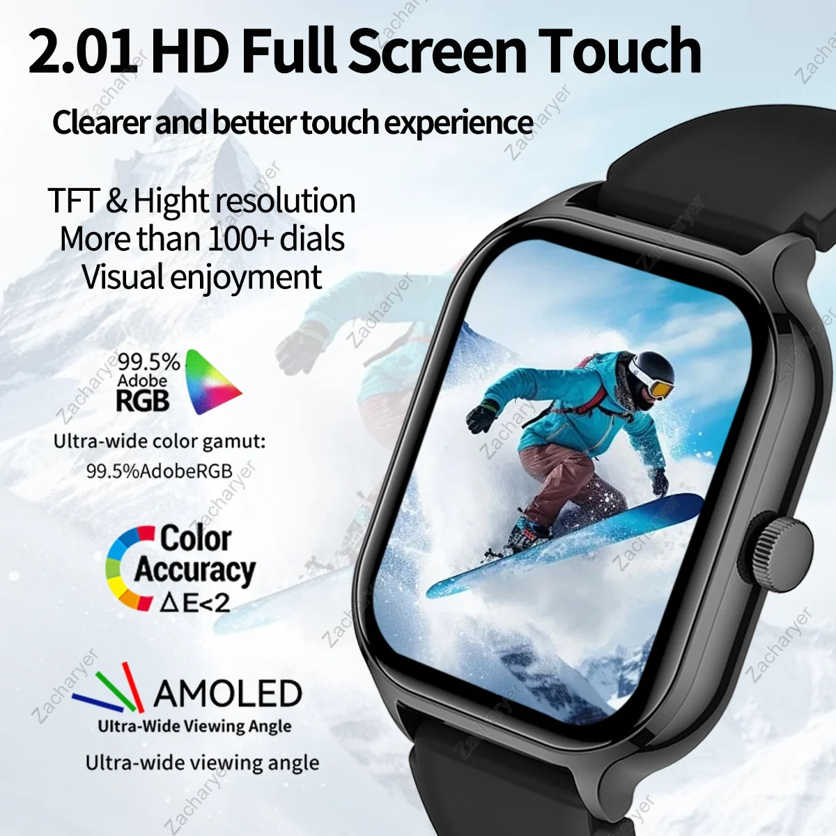 Smart watch with multiple sports modes, can make and receive calls, message reminders