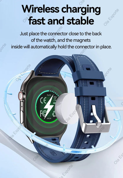 New Bluetooth Call Smart Watch Men 2.01” HD Curved Screen Sports Watches ECG+PPG Health Monitor Smartwatch For Android IOS 2025