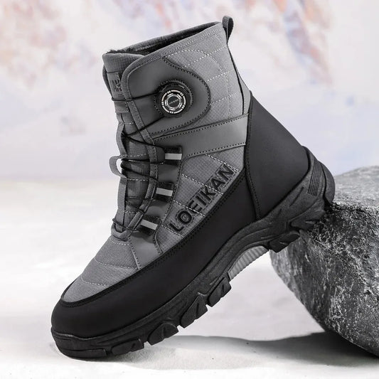 2025  High-top men's casual sneakers, snow boots, durable and warm, popular in autumn and winter, trendy and fashionable