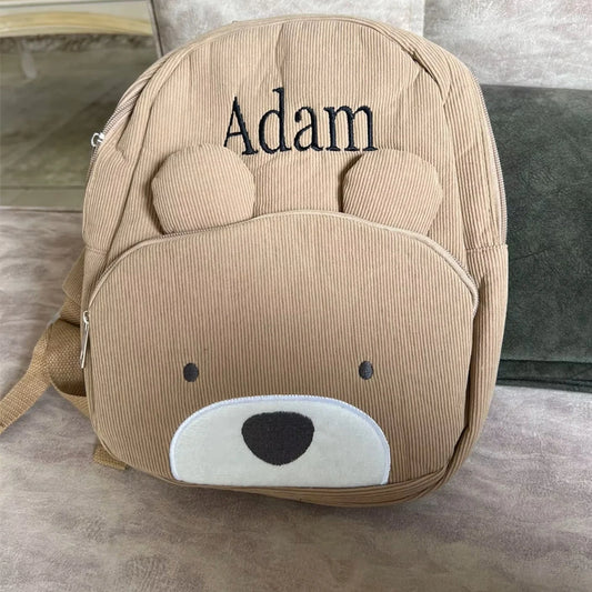 Personalized Name 2-10 Years Old Kindergarten Schoolbag Cute Teddy Bear Children Book Backpack Custom Outdoor Snack Backpack