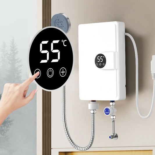 Smart Inverter Electric Water Heater Instant Water Heater Fast Heating Shower Instant Heating Water Heater LED Touch Controls