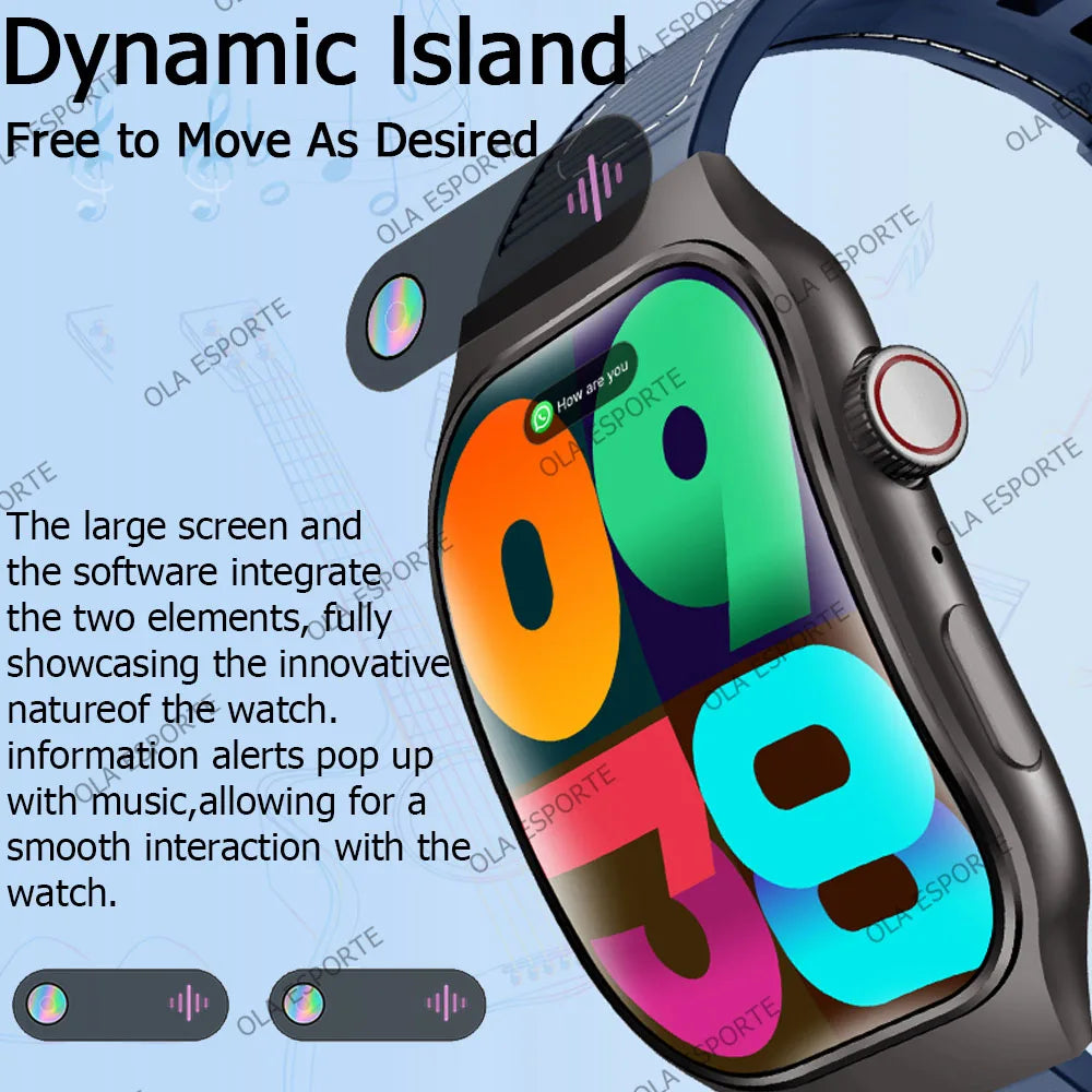 New Bluetooth Call Smart Watch Men 2.01” HD Curved Screen Sports Watches ECG+PPG Health Monitor Smartwatch For Android IOS 2025