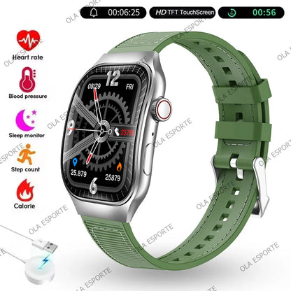 New Bluetooth Call Smart Watch Men 2.01” HD Curved Screen Sports Watches ECG+PPG Health Monitor Smartwatch For Android IOS 2025