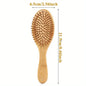 Eco-friendly Bamboo Hair Comb Natural Wooden Anti-Static Detangling Comb Scalp Massage Cushion Hair Styling Tool Unisex