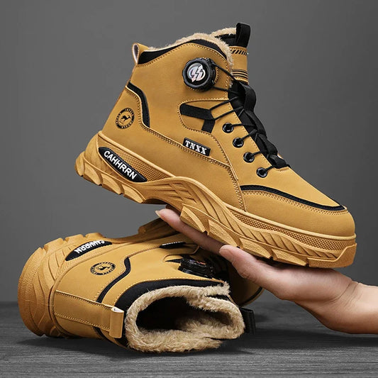 Men's Sneakers Add Velvet Ankle Boots Winter Boots for Men Soft and Comfortable Shoes for Men Sports and Leisure Wear-resistant