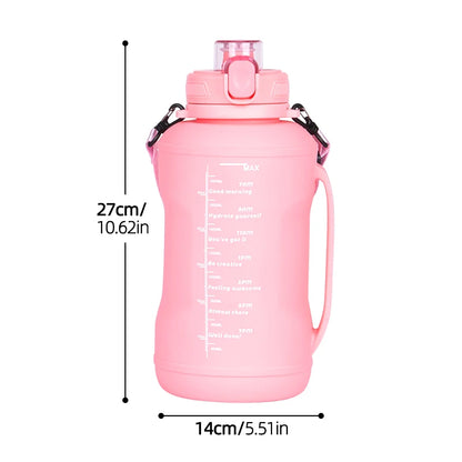 2L Portable Silicone Water Bottle With Handle Foldable Water Cup for Outdoor Sports Travel Fitness Leakproof BPA-Free Water Bott