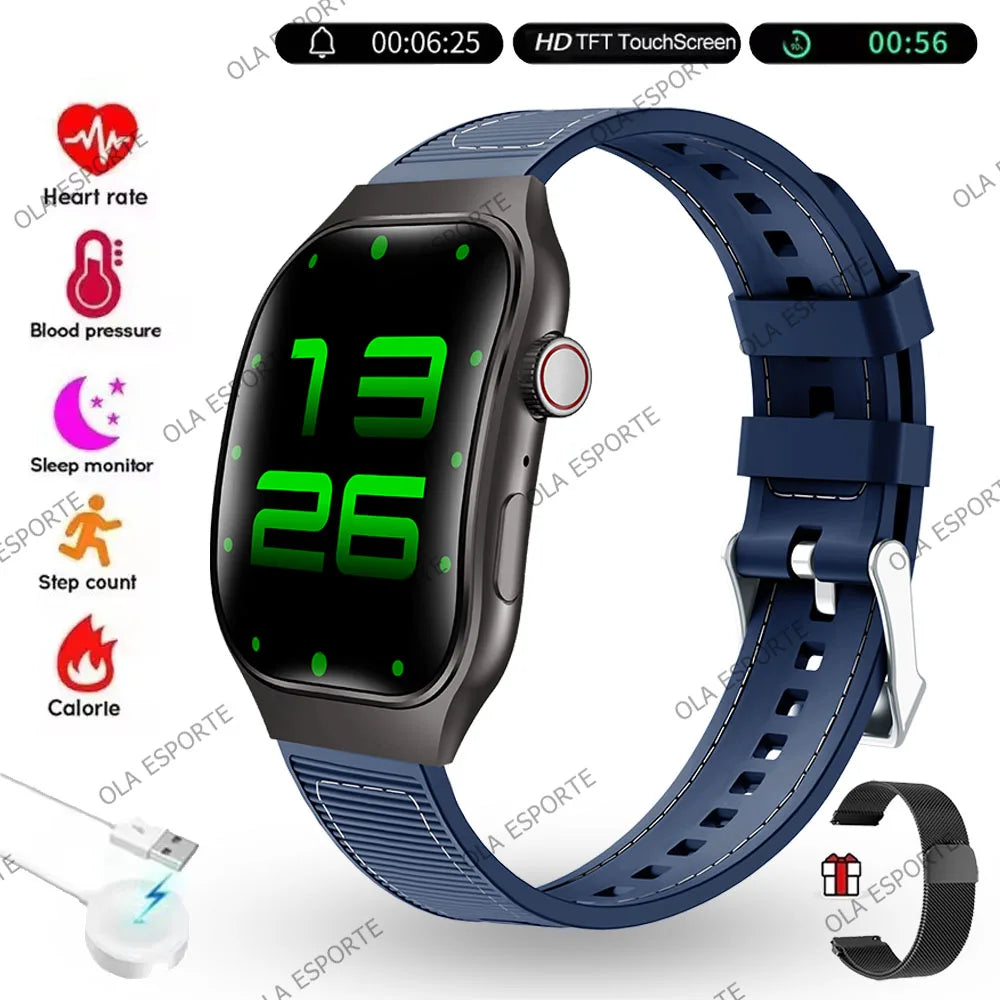New Bluetooth Call Smart Watch Men 2.01” HD Curved Screen Sports Watches ECG+PPG Health Monitor Smartwatch For Android IOS 2025