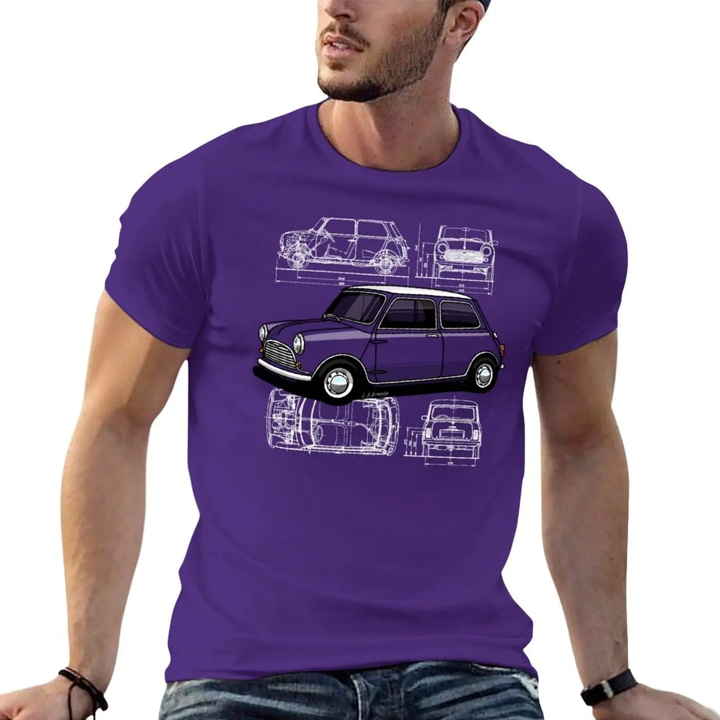 Copia de My drawing of the first utility vehicle to win the Monte Carlo Rally T-Shirt tops plus size tops men t shirts