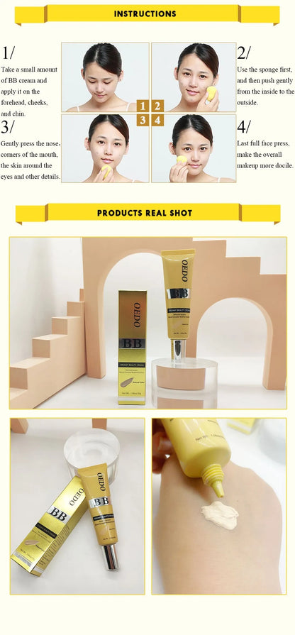 Dreamy Beauty Cream Makeup Natural Concealer BB Cream Face Care Modified Emollient Easy to Wear Sun Block Whitening Cream 30g
