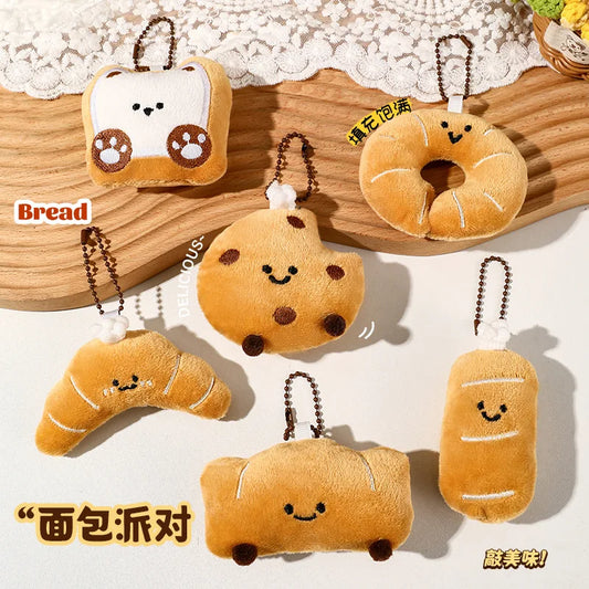 Cute Bread, Plush Bags, Pendants, Keychains, Creative Little Dolls  Accessories Wholesale  Cartoon Girl Backpack Accessories