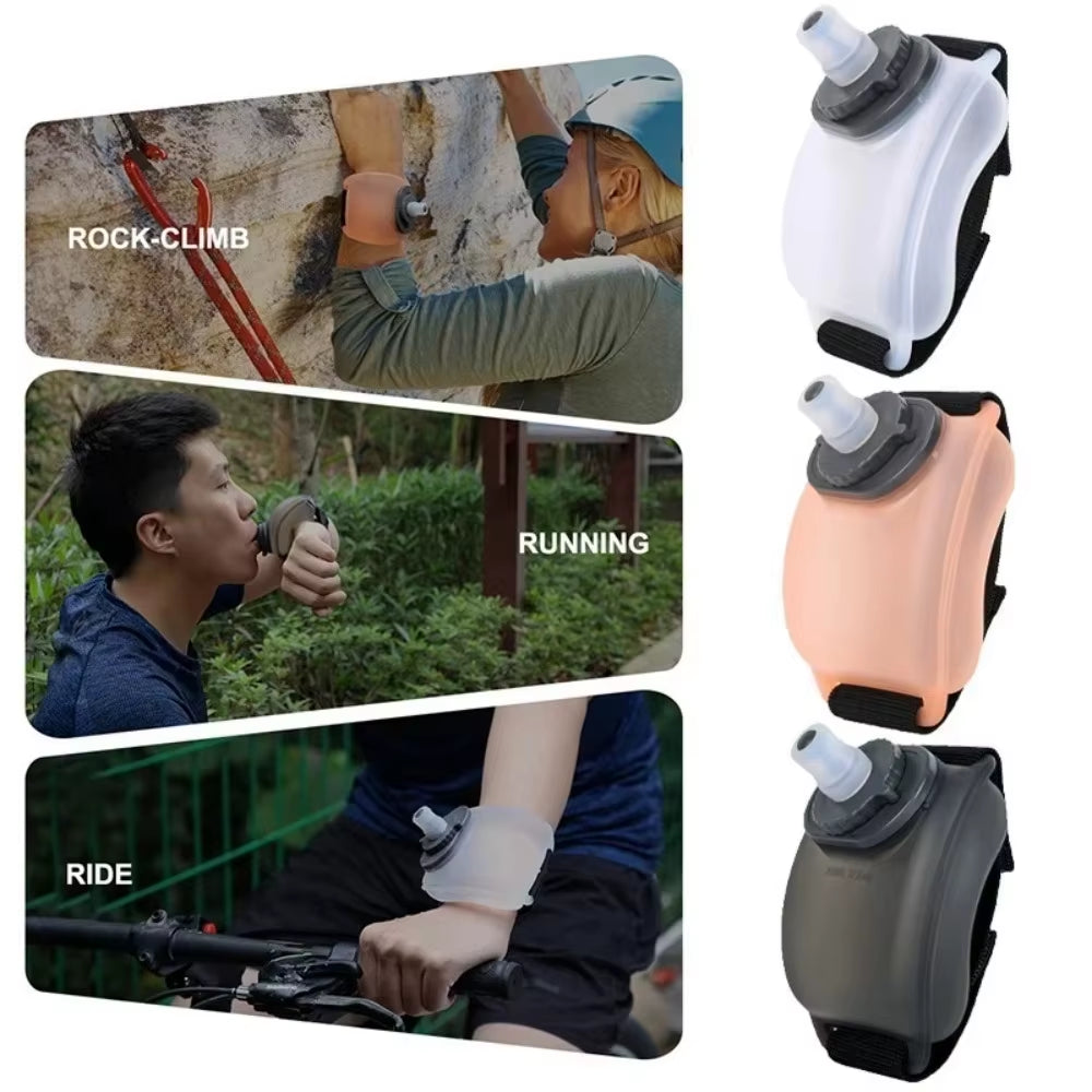 Portable Wrist Water Bottle for Outdoor Running Adjustable Cycling Sports Water Cup Mountain Climbing Marathon Fitness Hydration