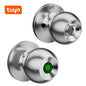 Smart Door Knob Biometric Door Lock Rechargeable Fingerprint Door Knob with Keys TUYA App Control for Bedrooms Cloakroom